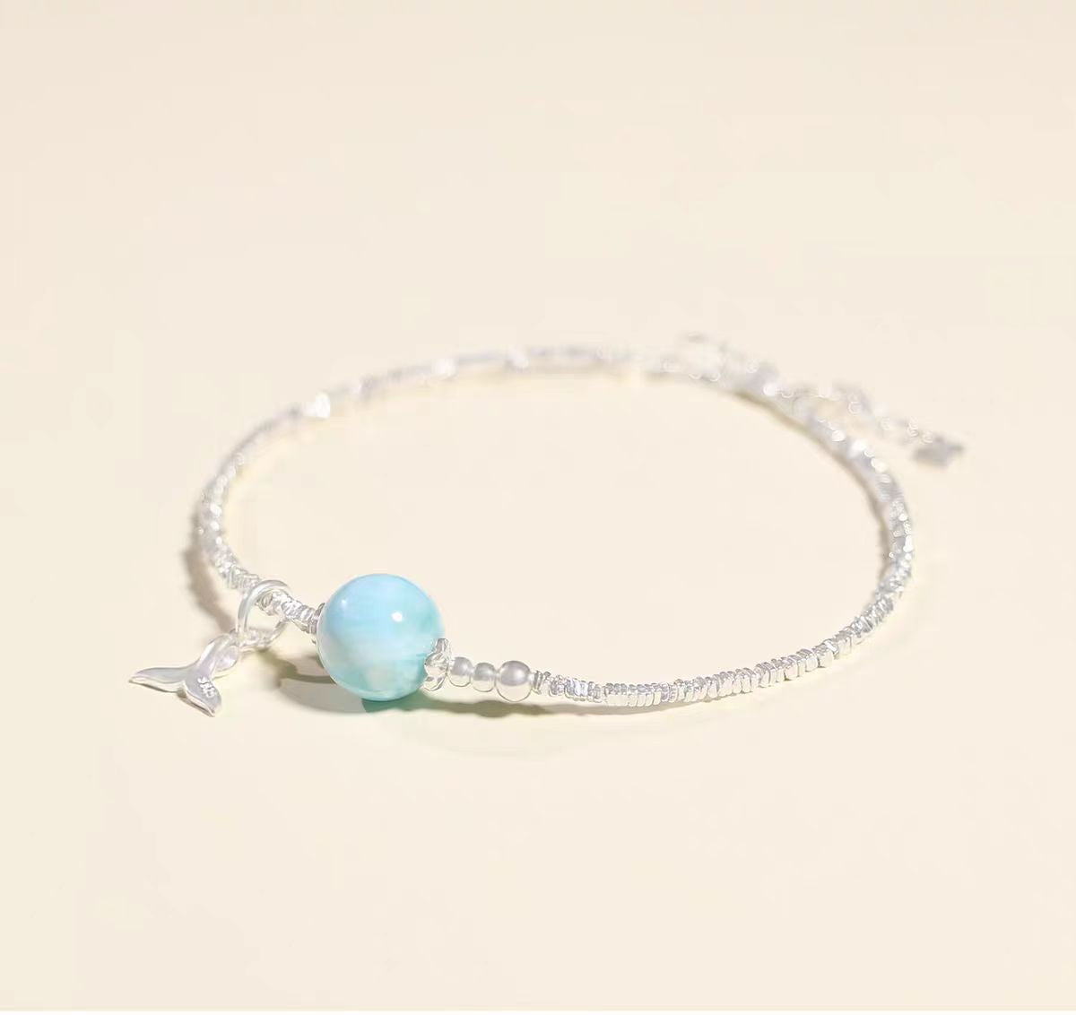 Larimar Mermaid Tail Bracelet