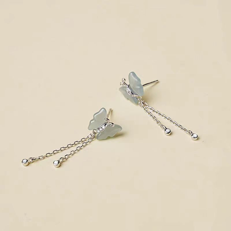 Rose Quartz Crystal Drop Earrings