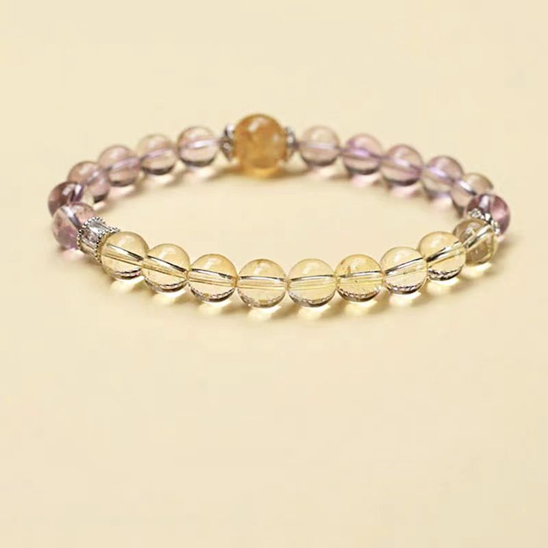 Natural Amethyst and Citrine Harmony Bracelet