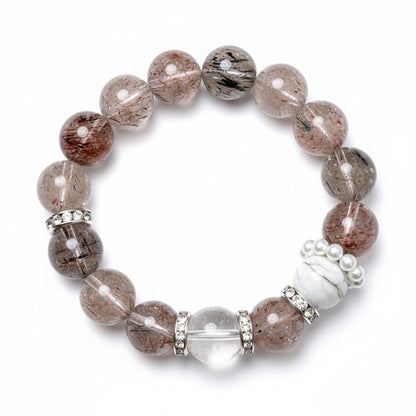 Natural Super Seven & Clear Quartz Bracelet