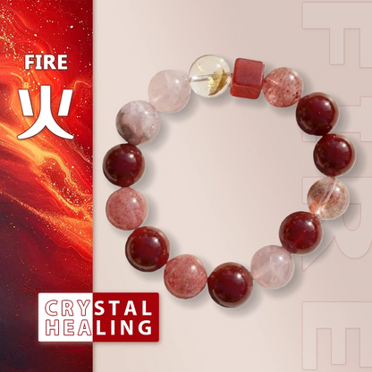 Natural Strawberry Quartz Bracelet