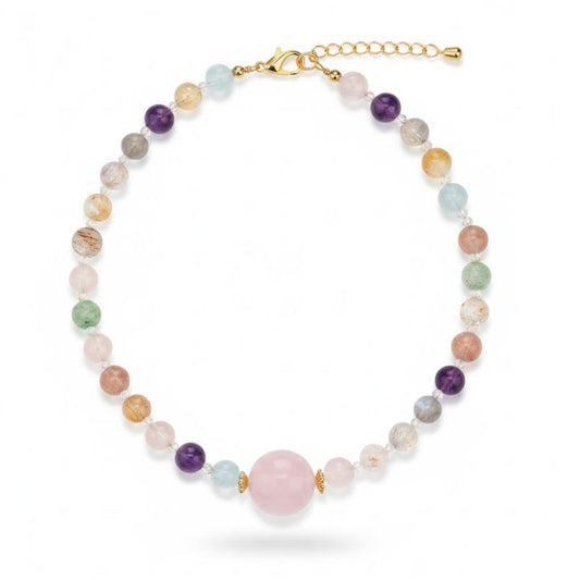 Colorful Natural Crystal Necklace