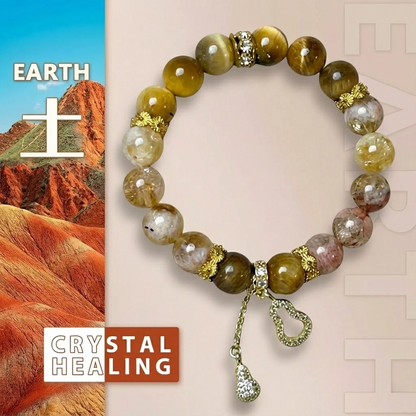 Natural Tiger’s Eye & Citrine Bracelet