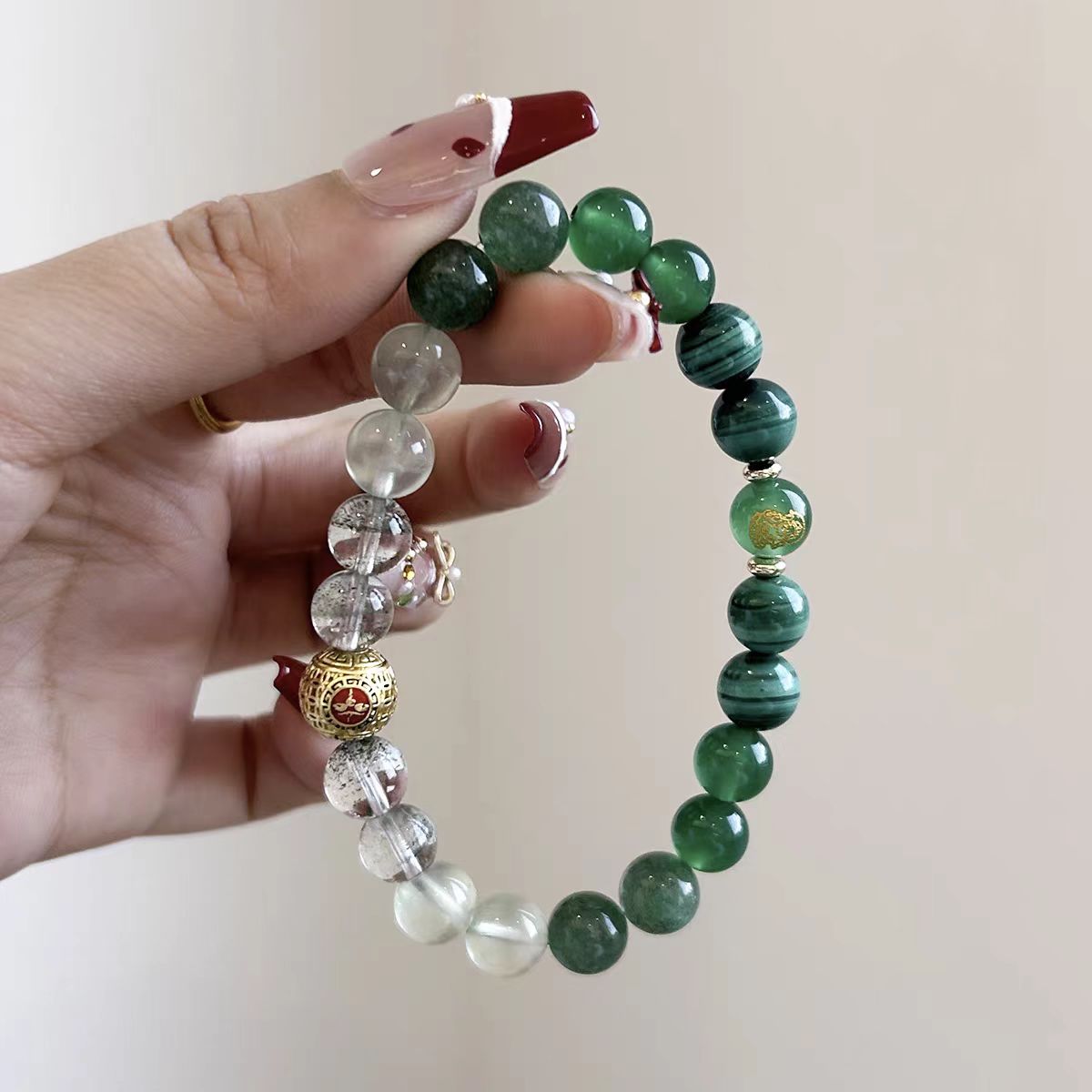 Malachite & Phantom Quartz Bracelet