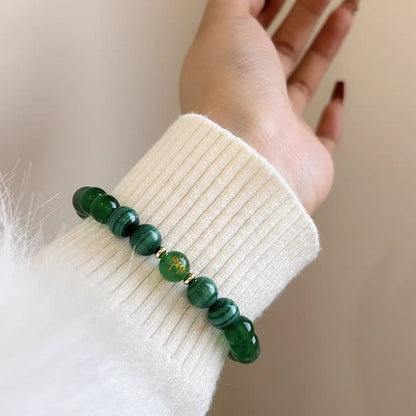 Malachite & Phantom Quartz Bracelet