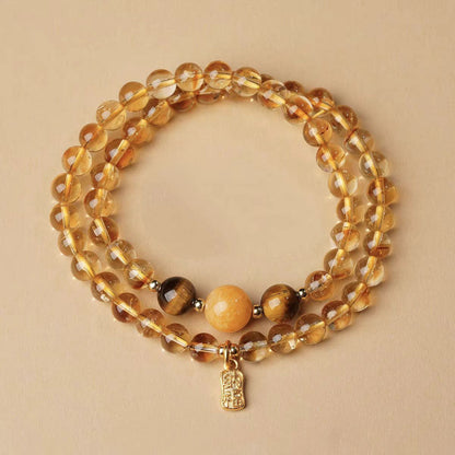 Green Aventurine Triple-Layer Bracelet