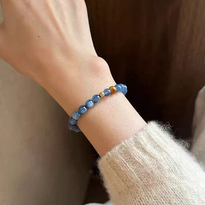 Celestial Calm” Blue Kyanite & Sunstone Energy Bracelet
