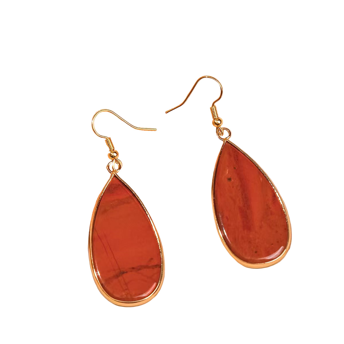 Natural Crystal Teardrop Earrings