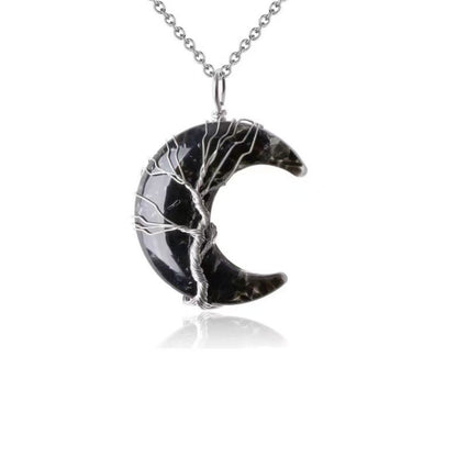Moon Crystal Tree of Life Necklace 🌈