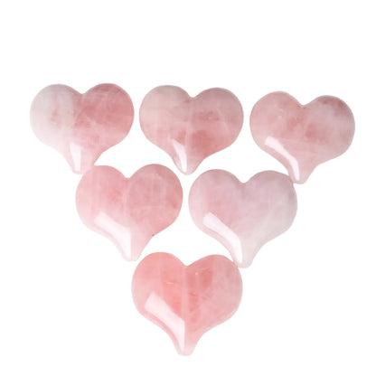 Rose Quartz Heart Palm Stone