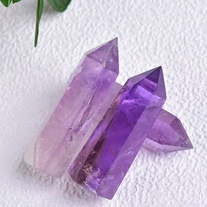 Natural Hexagonal Amethyst Crystal Tower