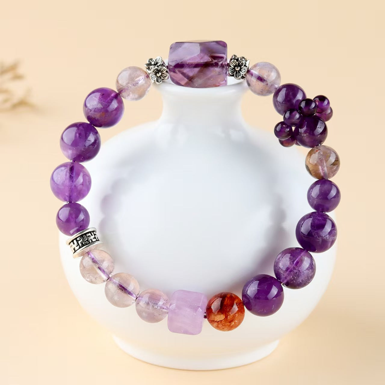 Natural Amethyst Crystal Bracelet