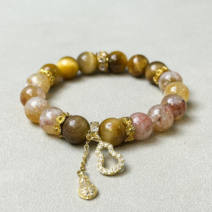Natural Tiger’s Eye & Citrine Bracelet