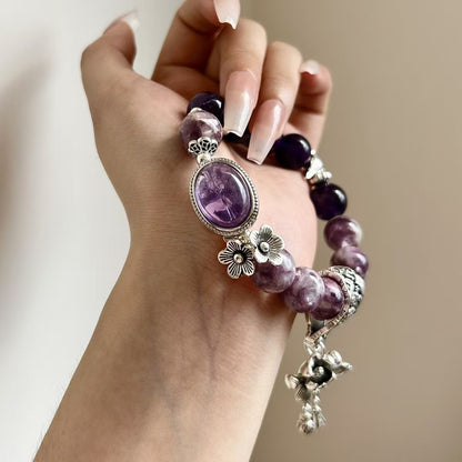 Amethyst Flower Bracelet