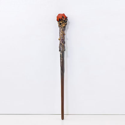 Handcrafted Crystal Accent Wand — Resin & Natural Stone Decorative Stick