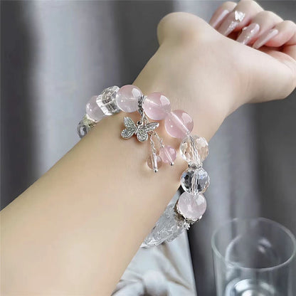 Pink crystal bracelet