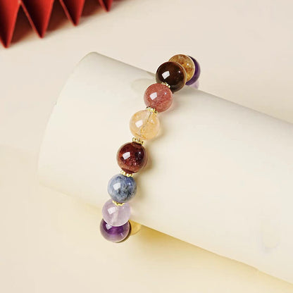 9mm Rainbow Multi-Crystal Bracelet