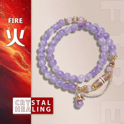 Dual-Layer Amethyst Crystal Bracelet