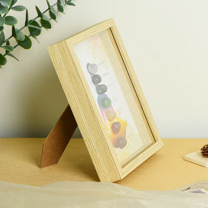 7 Chakra Crystal Alignment Frame Desk Decor