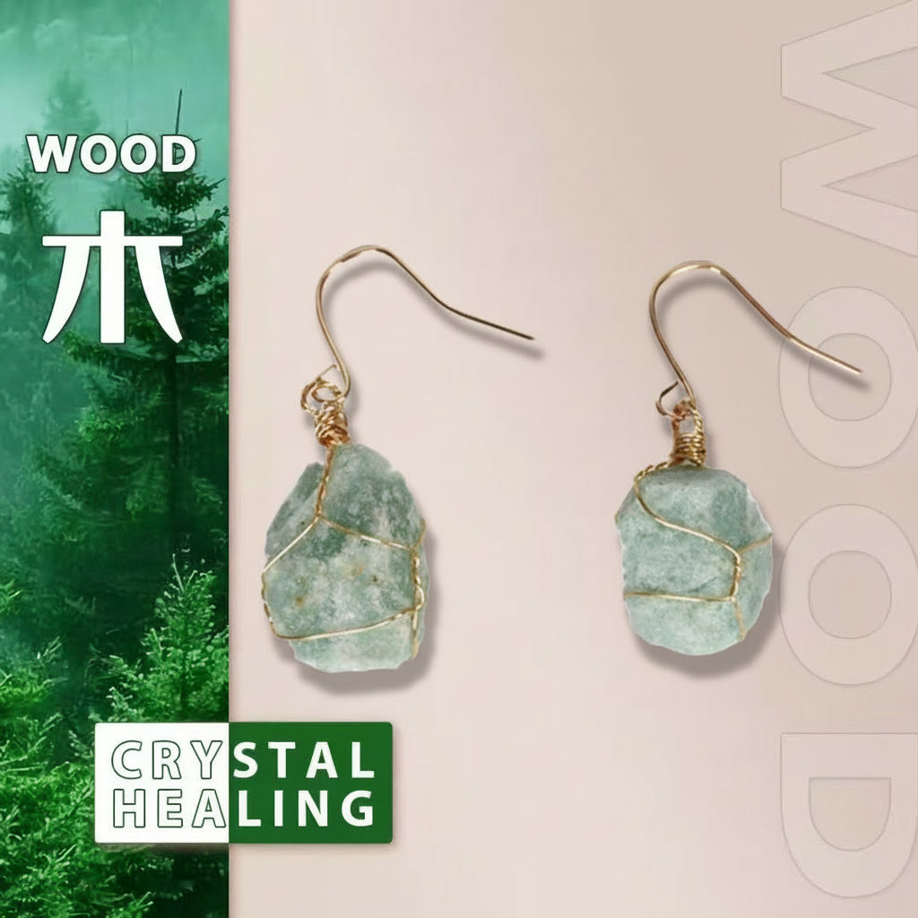Raw Crystal Dangle Earrings