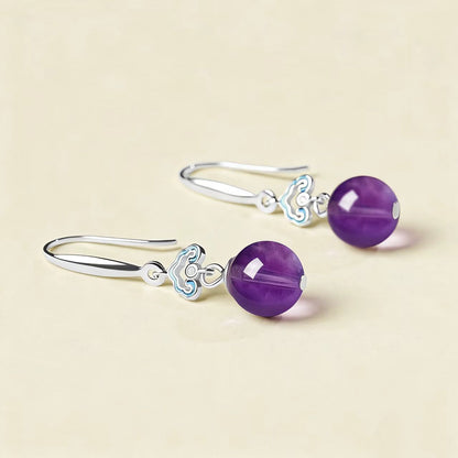 Amethyst Cloud Drop Earrings