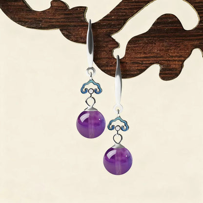 Amethyst Cloud Drop Earrings