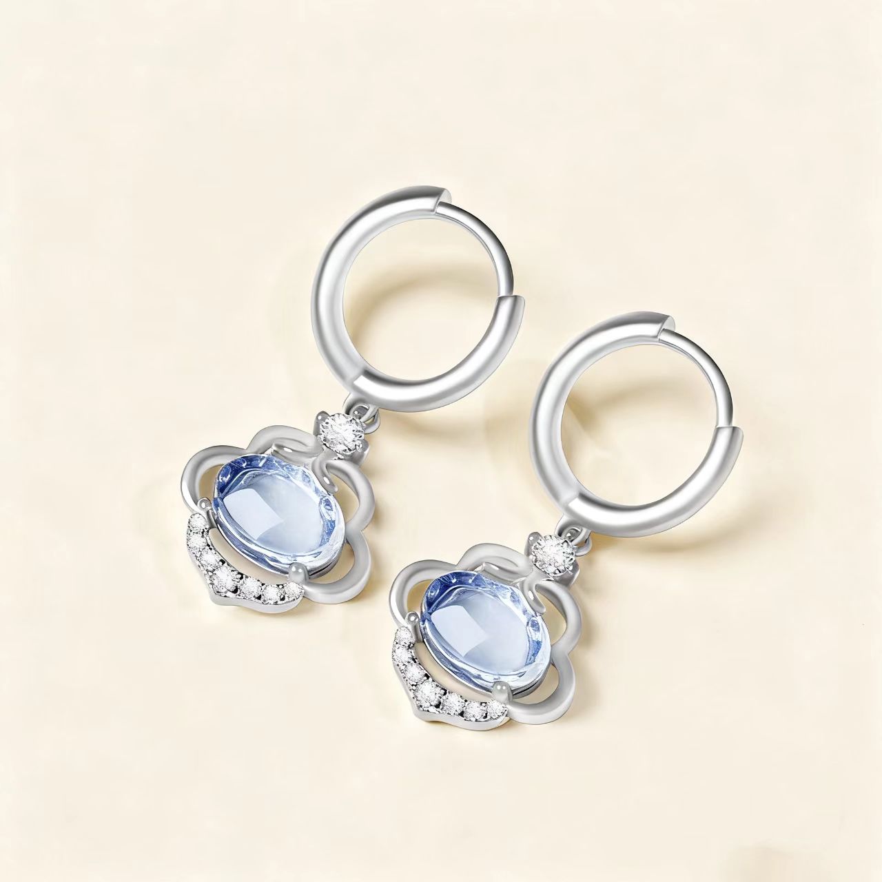 Blue Crystal Harmony Earrings