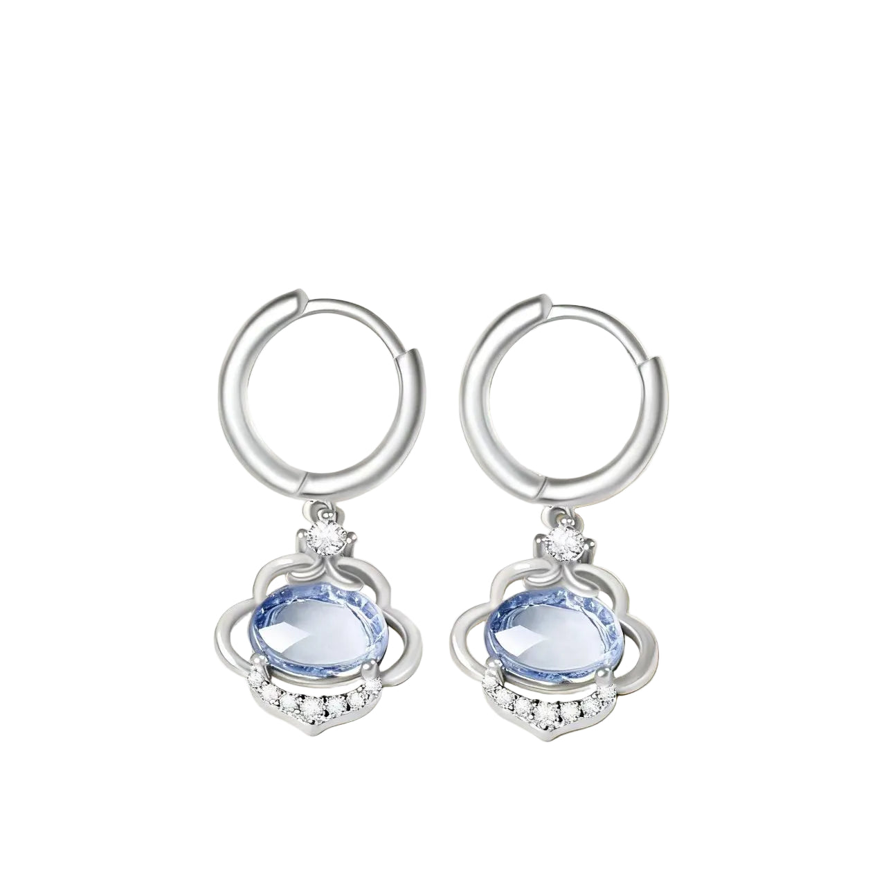 Blue Crystal Harmony Earrings