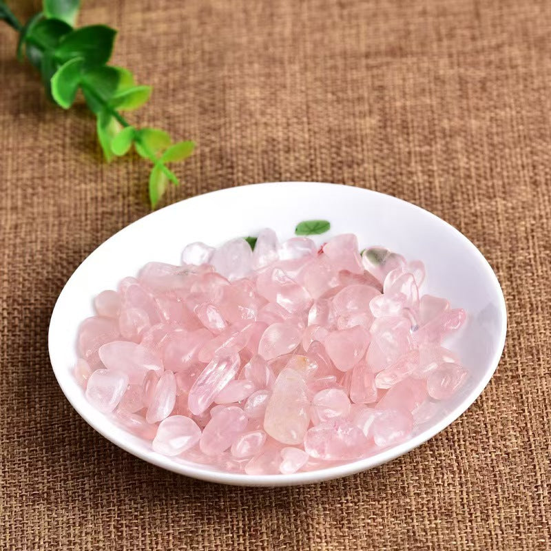 Natural Rose Quartz Crystal Chips — Cleansing, Decoration & Aroma Diffuser