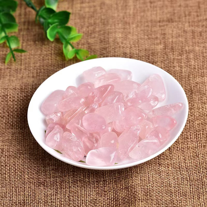Natural Rose Quartz Crystal Chips — Cleansing, Decoration & Aroma Diffuser
