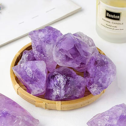 Raw Amethyst Stones for Decor, Cleansing & Diffuser Use