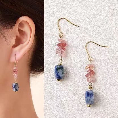 Strawberry Quartz & Sodalite Earrings