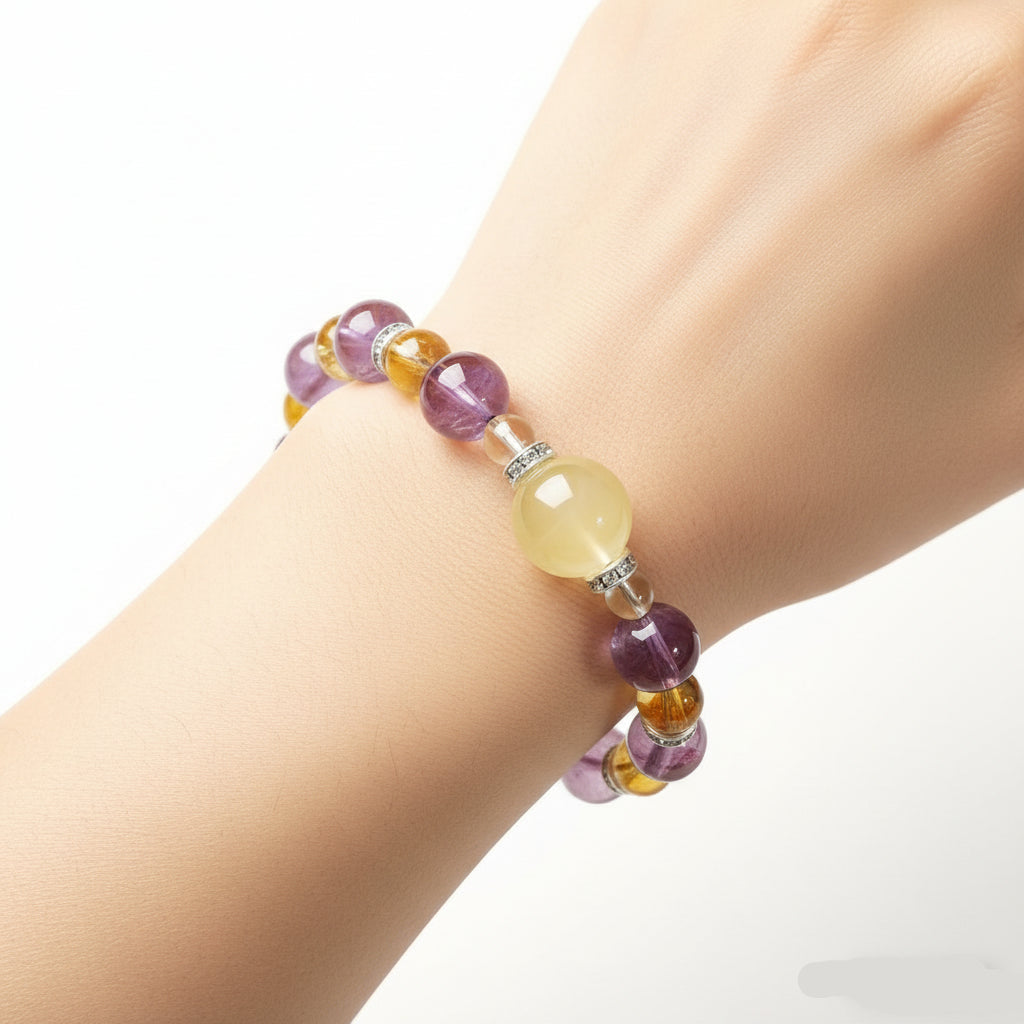 Amethyst and Golden Citrine Harmony Bracelet