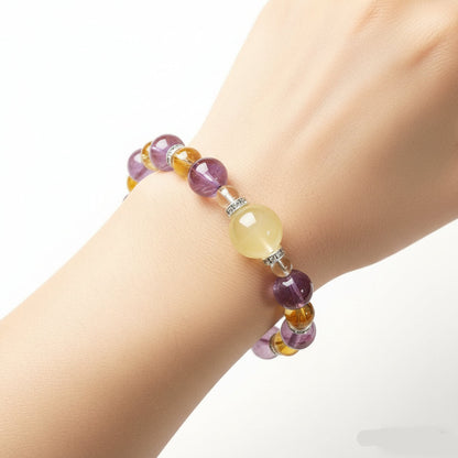 Amethyst and Golden Citrine Harmony Bracelet