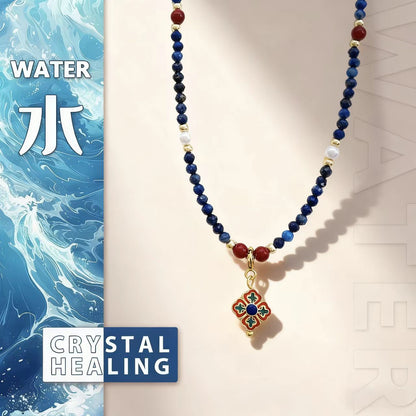 Lapis Lazuli Intentional Bead Feng Shui Necklace