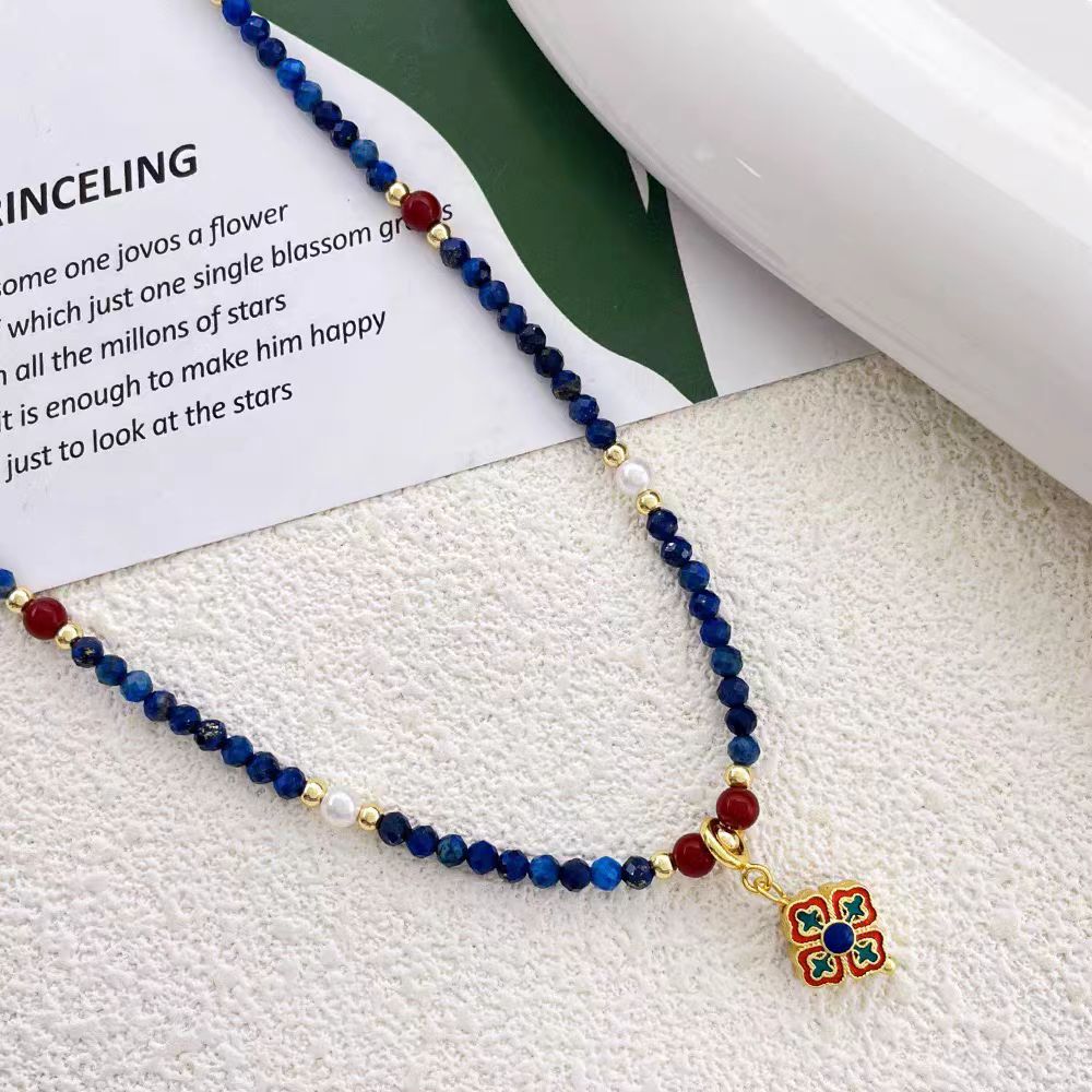 Lapis Lazuli Intentional Bead Feng Shui Necklace