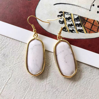 White Howlite Crystal Earrings