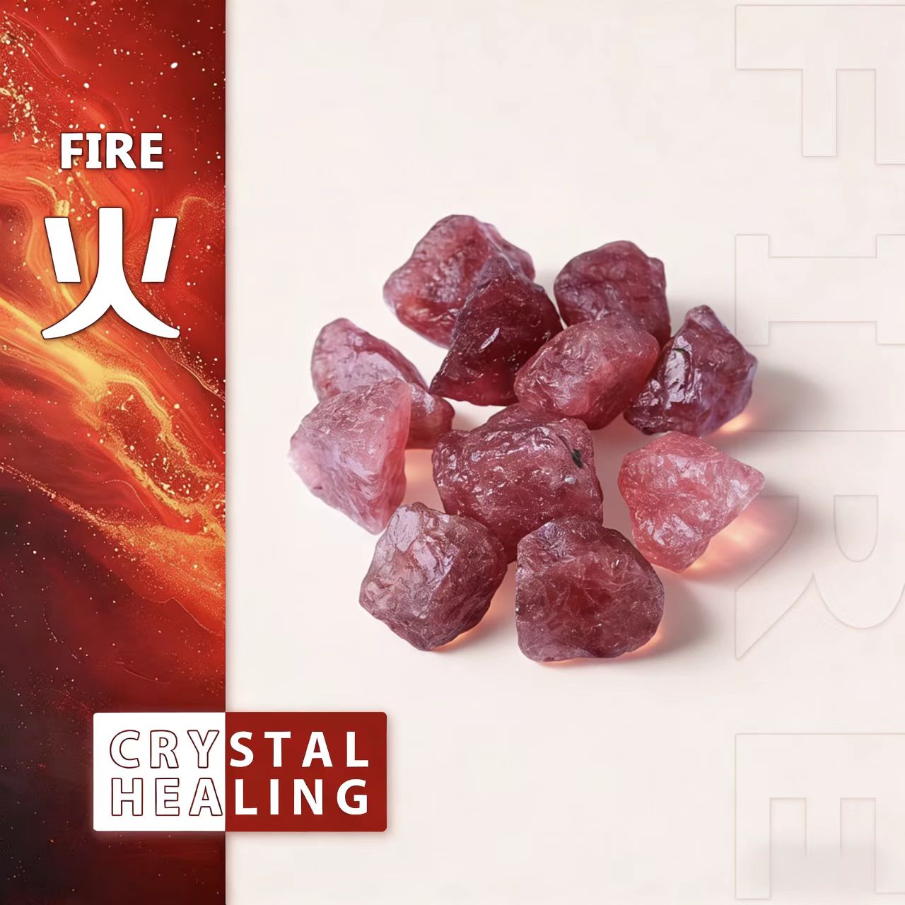 Natural Strawberry Quartz Raw Crystal