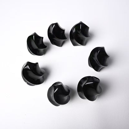 Black Obsidian Flame Sculpture