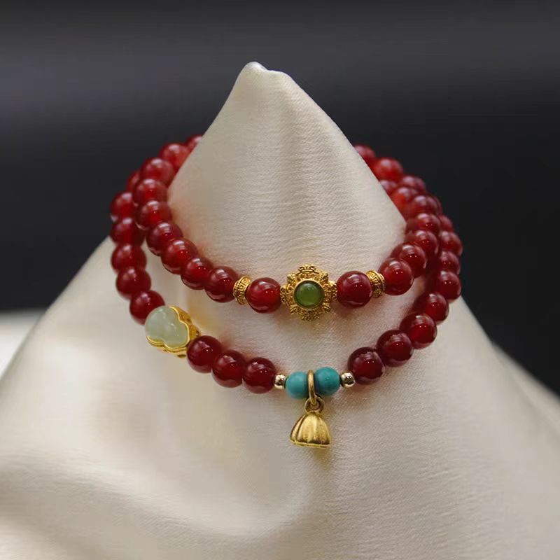 rea agate double layer bracelet 