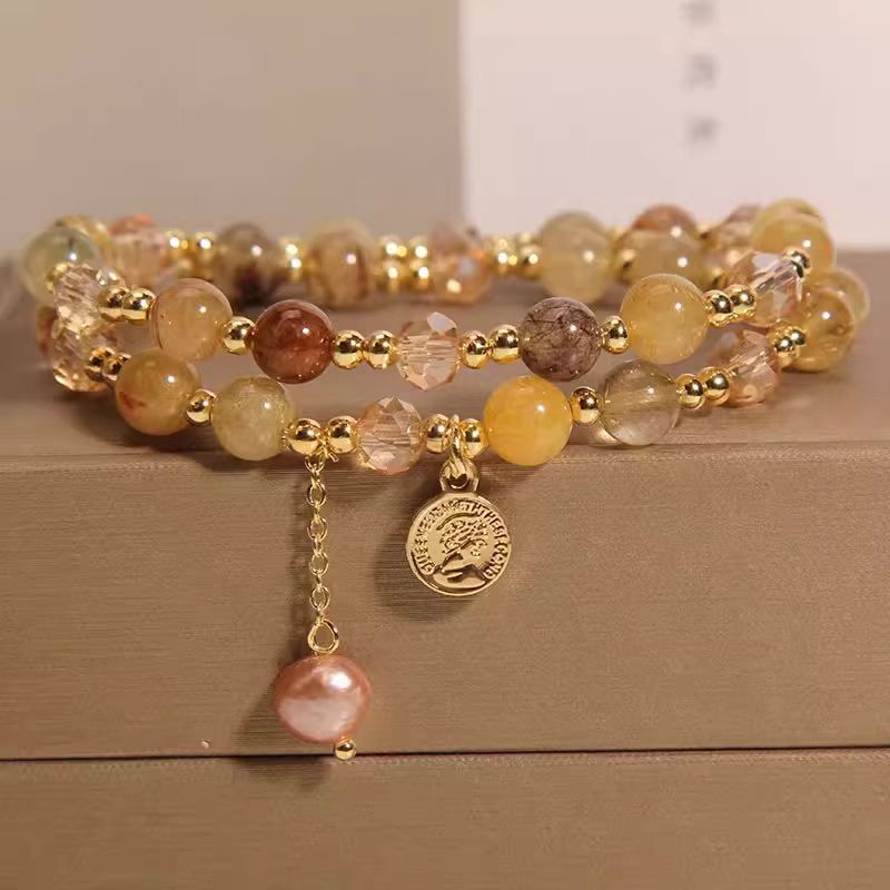 Delicate Dual-Layer Crystal Bracelet