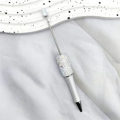 12Pcs DIY Diamond Beadable Pen -  Plastic Rhinestone Beaded Pens  - Fancy Cute Glitter Pens for Crafting – School Supplies, Office Item