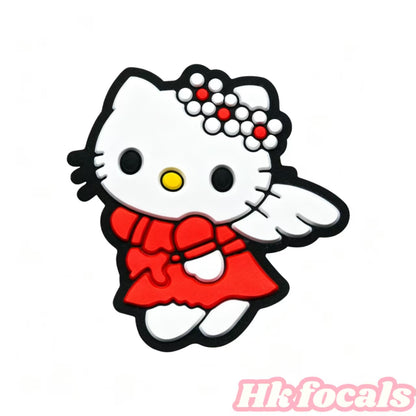 Kawaii Cartoon Kitty Silicone Focal Beads 🐱 | DIY Pacifier Clips, Keychains & Jewelry Making Supplies (Mixed Designs)20 pcs