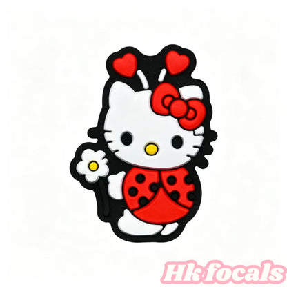 Kawaii Cartoon Kitty Silicone Focal Beads 🐱 | DIY Pacifier Clips, Keychains & Jewelry Making Supplies (Mixed Designs)20 pcs