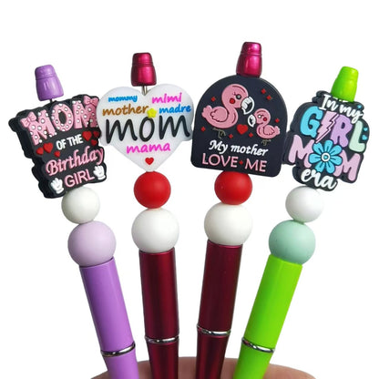 New Silicone Mother's Day Beads – 30mm Focal Drop Resin Beads for DIY Jewelry, Pens, Keychains & Craft Supplies