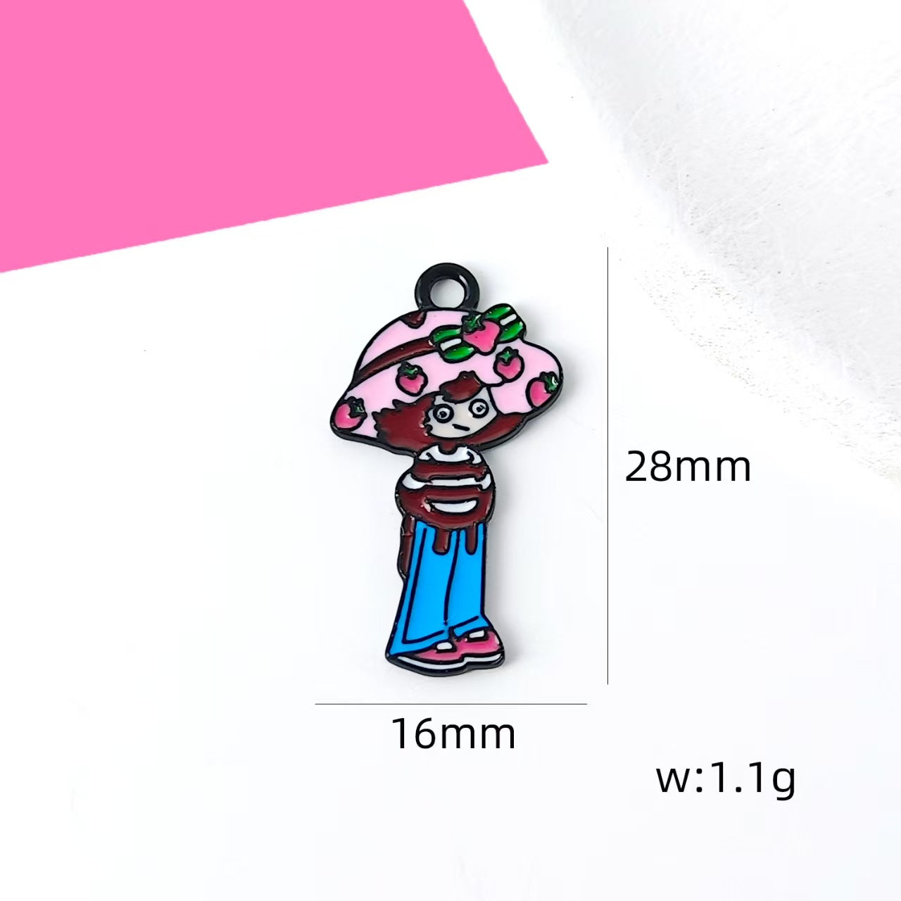 Strawberry  Alloy Charms for DIY Jewelry, Keychains & Phone Straps – Cute Cartoon Pendant Accessories (10pcs)