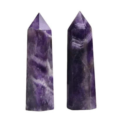 Natural Six-Sided Amethyst Crystal Tower