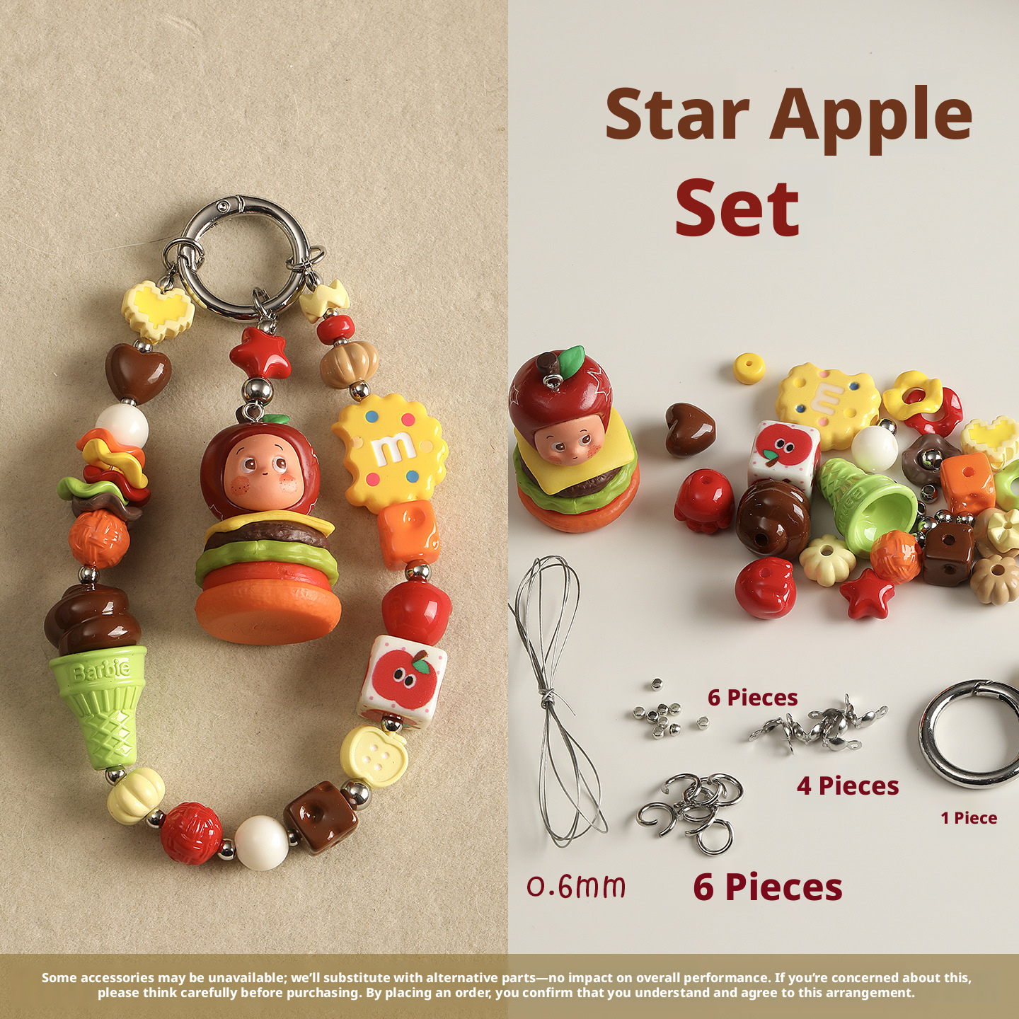 Aesthetic Coquette DIY Phone Strap Kit | Pastel Candy Enamel Bead Mix | Custom Pop Mart Mini Figure Bag Charm | Y2K Beaded Keychain Supplies | Personalized Gift for Blind Box Collectors