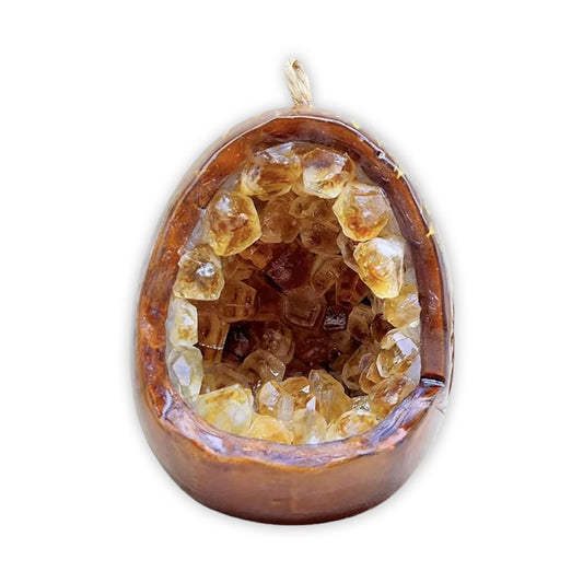 Citrine Crystal Geode LED Night Light