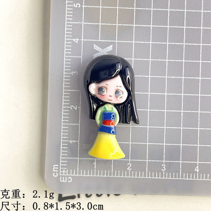 Mini Snow Princess Resin Charm for DIY Phone Cases and Accessories